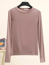 Modal Solid Basic T-Shirt O-Ausschnitt Lange Ärmel Damen Herbst Bottoming Tee Tops All Match T-Shirt Unterhemd
